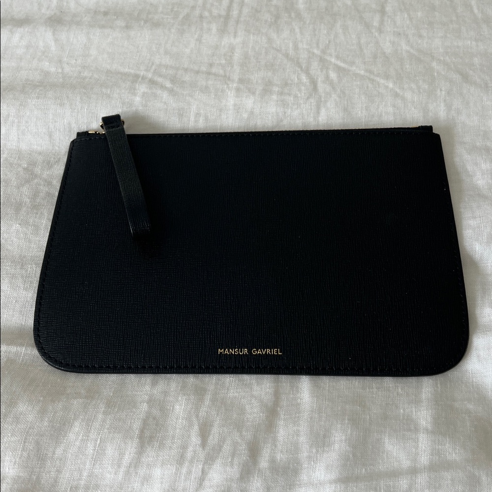 Mansur Gavriel Classic Black Leather Clutch